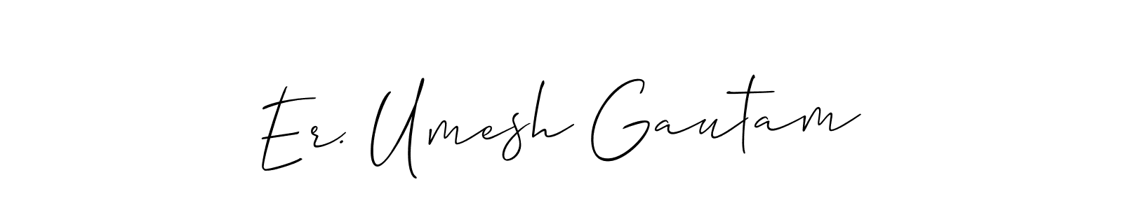 This is the best signature style for the Er. Umesh Gautam name. Also you like these signature font (Allison_Script). Mix name signature. Er. Umesh Gautam signature style 2 images and pictures png