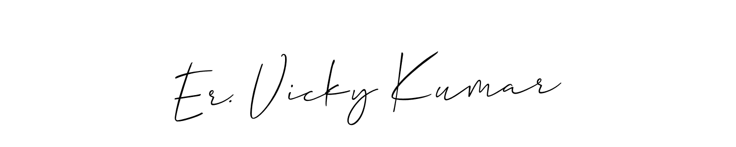 Here are the top 10 professional signature styles for the name Er. Vicky Kumar. These are the best autograph styles you can use for your name. Er. Vicky Kumar signature style 2 images and pictures png