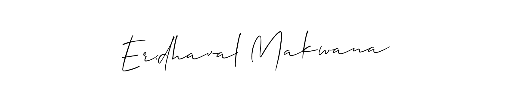 Create a beautiful signature design for name Er.dhaval Makwana. With this signature (Allison_Script) fonts, you can make a handwritten signature for free. Er.dhaval Makwana signature style 2 images and pictures png