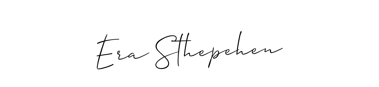 Create a beautiful signature design for name Era Sthepehen. With this signature (Allison_Script) fonts, you can make a handwritten signature for free. Era Sthepehen signature style 2 images and pictures png