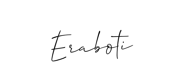 Eraboti stylish signature style. Best Handwritten Sign (Allison_Script) for my name. Handwritten Signature Collection Ideas for my name Eraboti. Eraboti signature style 2 images and pictures png
