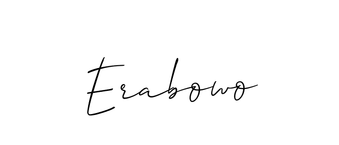Make a beautiful signature design for name Erabowo. With this signature (Allison_Script) style, you can create a handwritten signature for free. Erabowo signature style 2 images and pictures png