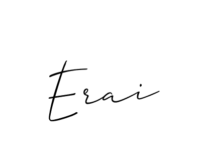 if you are searching for the best signature style for your name Erai. so please give up your signature search. here we have designed multiple signature styles  using Allison_Script. Erai signature style 2 images and pictures png