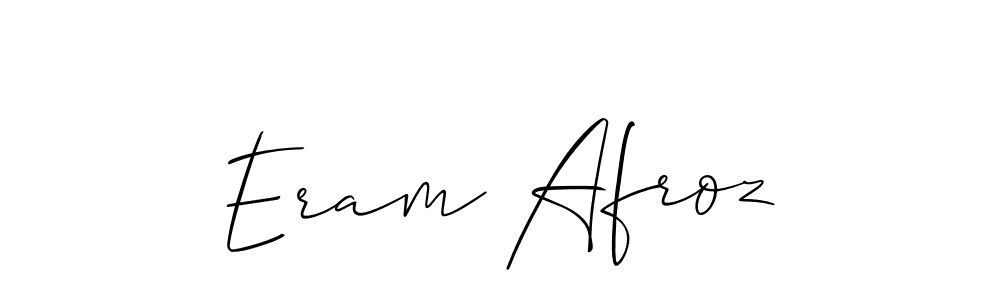 Make a beautiful signature design for name Eram Afroz. With this signature (Allison_Script) style, you can create a handwritten signature for free. Eram Afroz signature style 2 images and pictures png