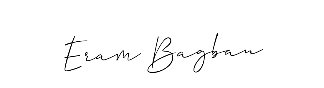 Also we have Eram Bagban name is the best signature style. Create professional handwritten signature collection using Allison_Script autograph style. Eram Bagban signature style 2 images and pictures png
