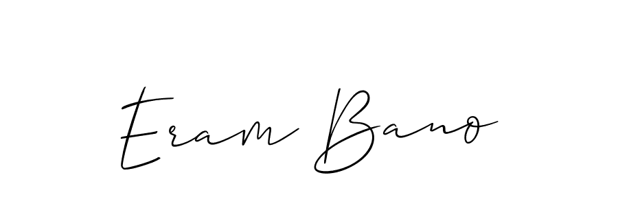 Make a beautiful signature design for name Eram Bano. With this signature (Allison_Script) style, you can create a handwritten signature for free. Eram Bano signature style 2 images and pictures png