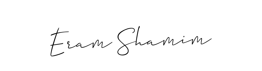 Allison_Script is a professional signature style that is perfect for those who want to add a touch of class to their signature. It is also a great choice for those who want to make their signature more unique. Get Eram Shamim name to fancy signature for free. Eram Shamim signature style 2 images and pictures png