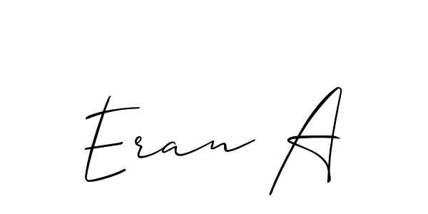 Allison_Script is a professional signature style that is perfect for those who want to add a touch of class to their signature. It is also a great choice for those who want to make their signature more unique. Get Eran A name to fancy signature for free. Eran A signature style 2 images and pictures png