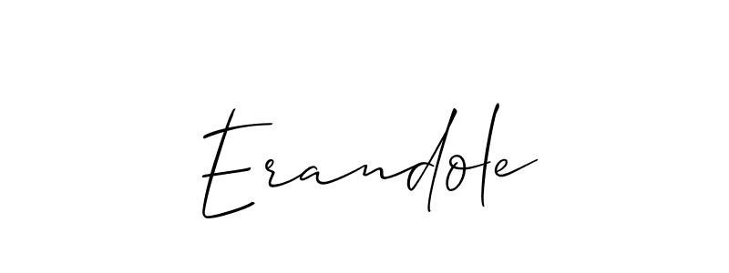 Design your own signature with our free online signature maker. With this signature software, you can create a handwritten (Allison_Script) signature for name Erandole. Erandole signature style 2 images and pictures png