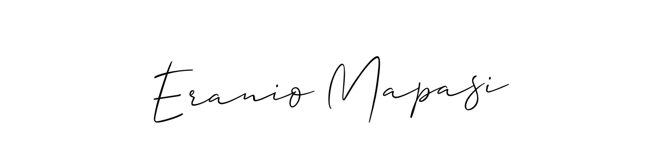 How to make Eranio Mapasi name signature. Use Allison_Script style for creating short signs online. This is the latest handwritten sign. Eranio Mapasi signature style 2 images and pictures png