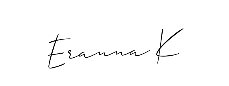 This is the best signature style for the Eranna K name. Also you like these signature font (Allison_Script). Mix name signature. Eranna K signature style 2 images and pictures png
