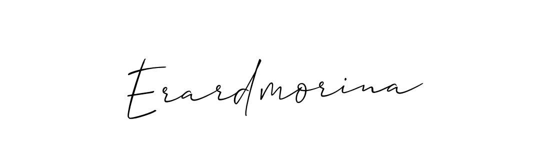 Use a signature maker to create a handwritten signature online. With this signature software, you can design (Allison_Script) your own signature for name Erardmorina. Erardmorina signature style 2 images and pictures png