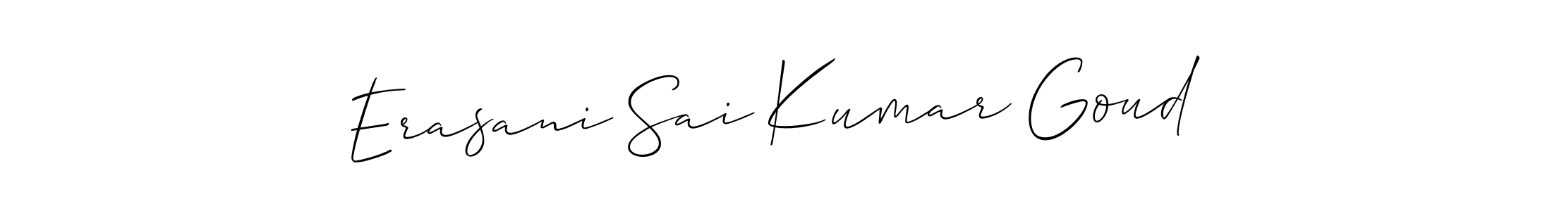 How to make Erasani Sai Kumar Goud signature? Allison_Script is a professional autograph style. Create handwritten signature for Erasani Sai Kumar Goud name. Erasani Sai Kumar Goud signature style 2 images and pictures png