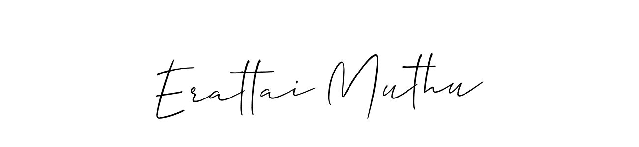 Create a beautiful signature design for name Erattai Muthu. With this signature (Allison_Script) fonts, you can make a handwritten signature for free. Erattai Muthu signature style 2 images and pictures png