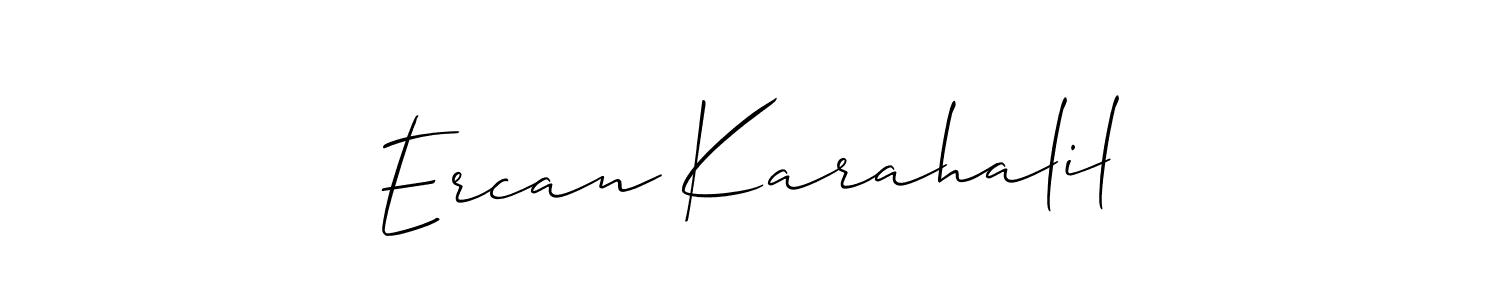 if you are searching for the best signature style for your name Ercan Karahalil. so please give up your signature search. here we have designed multiple signature styles  using Allison_Script. Ercan Karahalil signature style 2 images and pictures png