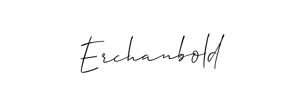 Use a signature maker to create a handwritten signature online. With this signature software, you can design (Allison_Script) your own signature for name Erchanbold. Erchanbold signature style 2 images and pictures png