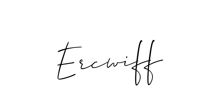 How to make Ercwiff name signature. Use Allison_Script style for creating short signs online. This is the latest handwritten sign. Ercwiff signature style 2 images and pictures png