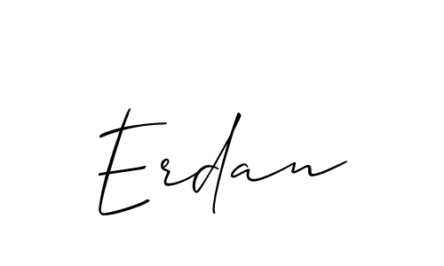 How to make Erdan signature? Allison_Script is a professional autograph style. Create handwritten signature for Erdan name. Erdan signature style 2 images and pictures png