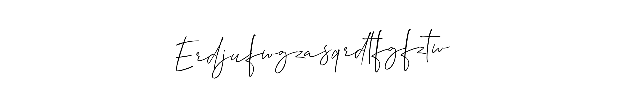 How to make Erdjufwgzasqrdtfgfztw name signature. Use Allison_Script style for creating short signs online. This is the latest handwritten sign. Erdjufwgzasqrdtfgfztw signature style 2 images and pictures png