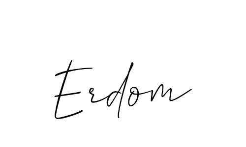 Erdom stylish signature style. Best Handwritten Sign (Allison_Script) for my name. Handwritten Signature Collection Ideas for my name Erdom. Erdom signature style 2 images and pictures png