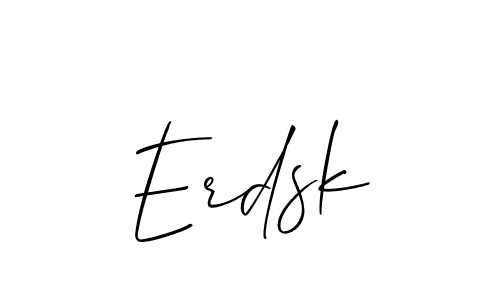 Design your own signature with our free online signature maker. With this signature software, you can create a handwritten (Allison_Script) signature for name Erdsk. Erdsk signature style 2 images and pictures png