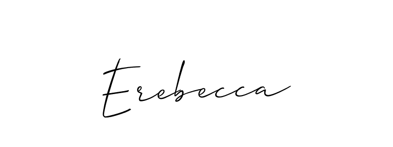 Design your own signature with our free online signature maker. With this signature software, you can create a handwritten (Allison_Script) signature for name Erebecca. Erebecca signature style 2 images and pictures png