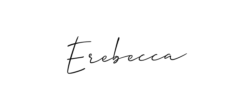 The best way (Allison_Script) to make a short signature is to pick only two or three words in your name. The name Erebecca include a total of six letters. For converting this name. Erebecca signature style 2 images and pictures png