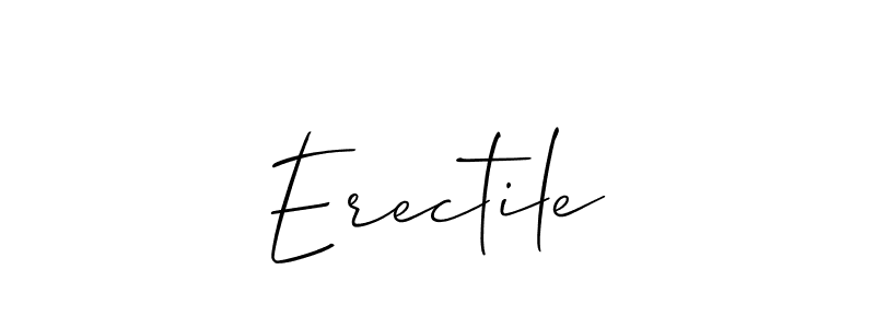 Similarly Allison_Script is the best handwritten signature design. Signature creator online .You can use it as an online autograph creator for name Erectile. Erectile signature style 2 images and pictures png