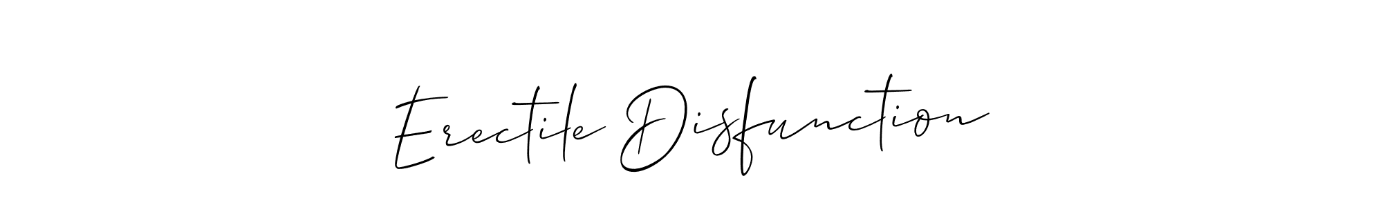 Use a signature maker to create a handwritten signature online. With this signature software, you can design (Allison_Script) your own signature for name Erectile Disfunction. Erectile Disfunction signature style 2 images and pictures png