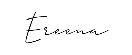 Stand out with a creative autograph for Ereena. The Allison_Script styling blends modern aesthetics with classic signature flourishes. Ereena signature style 2 images and pictures png
