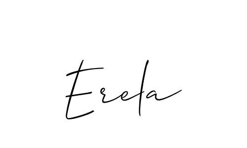 Create a beautiful signature design for name Erela. With this signature (Allison_Script) fonts, you can make a handwritten signature for free. Erela signature style 2 images and pictures png