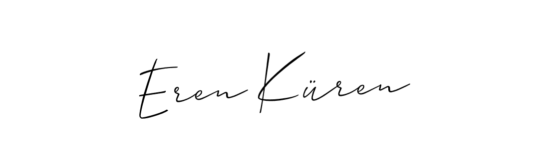 Allison_Script is a professional signature style that is perfect for those who want to add a touch of class to their signature. It is also a great choice for those who want to make their signature more unique. Get Eren Küren name to fancy signature for free. Eren Küren signature style 2 images and pictures png