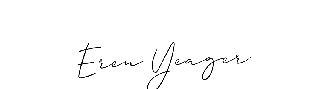 How to make Eren Yeager name signature. Use Allison_Script style for creating short signs online. This is the latest handwritten sign. Eren Yeager signature style 2 images and pictures png