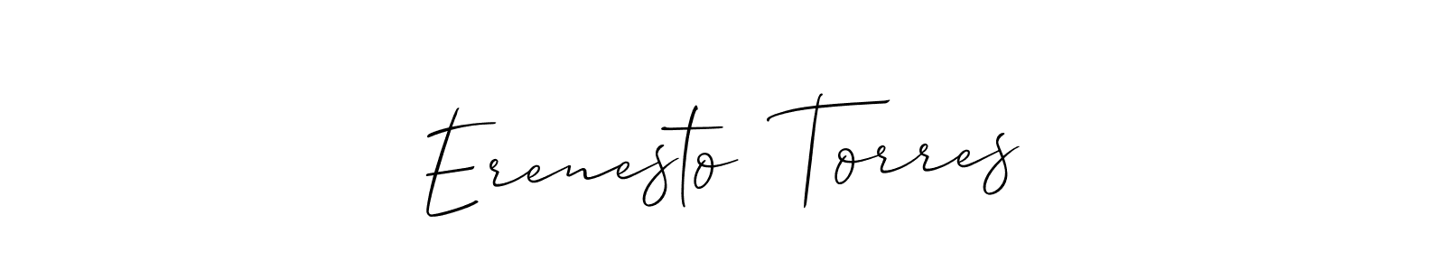 Erenesto  Torres stylish signature style. Best Handwritten Sign (Allison_Script) for my name. Handwritten Signature Collection Ideas for my name Erenesto  Torres. Erenesto  Torres signature style 2 images and pictures png