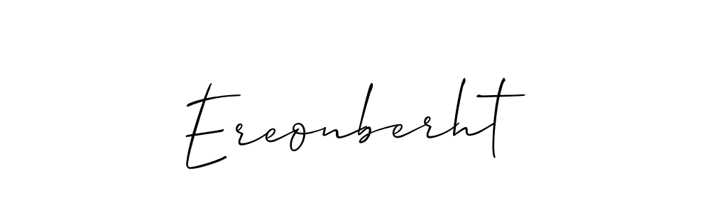 Use a signature maker to create a handwritten signature online. With this signature software, you can design (Allison_Script) your own signature for name Ereonberht. Ereonberht signature style 2 images and pictures png