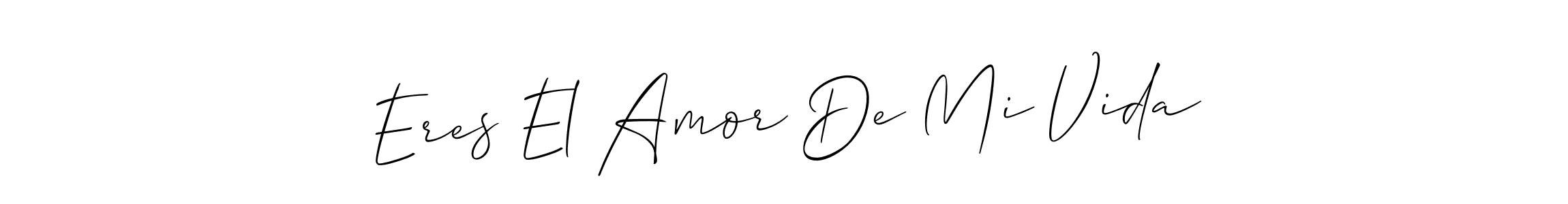 if you are searching for the best signature style for your name Eres El Amor De Mi Vida. so please give up your signature search. here we have designed multiple signature styles  using Allison_Script. Eres El Amor De Mi Vida signature style 2 images and pictures png