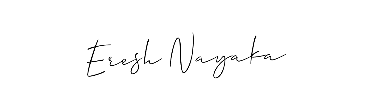 The best way (Allison_Script) to make a short signature is to pick only two or three words in your name. The name Eresh Nayaka include a total of six letters. For converting this name. Eresh Nayaka signature style 2 images and pictures png