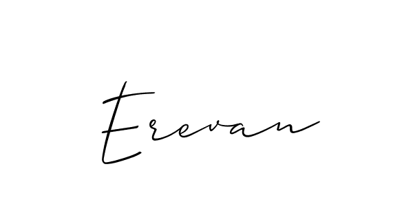 How to make Erevan signature? Allison_Script is a professional autograph style. Create handwritten signature for Erevan name. Erevan signature style 2 images and pictures png