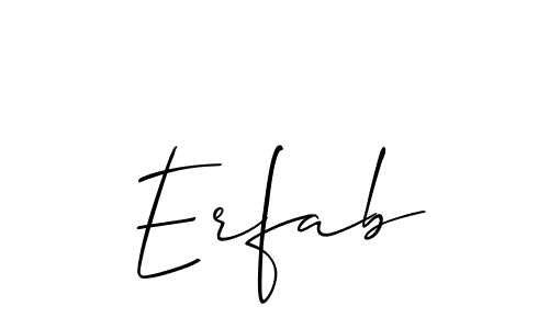 How to Draw Erfab signature style? Allison_Script is a latest design signature styles for name Erfab. Erfab signature style 2 images and pictures png