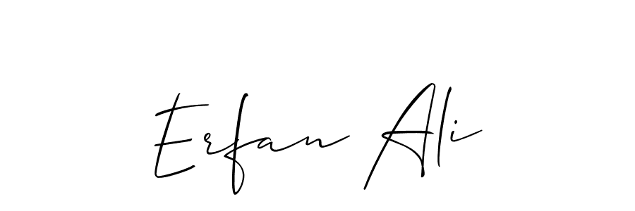 Also You can easily find your signature by using the search form. We will create Erfan Ali name handwritten signature images for you free of cost using Allison_Script sign style. Erfan Ali signature style 2 images and pictures png