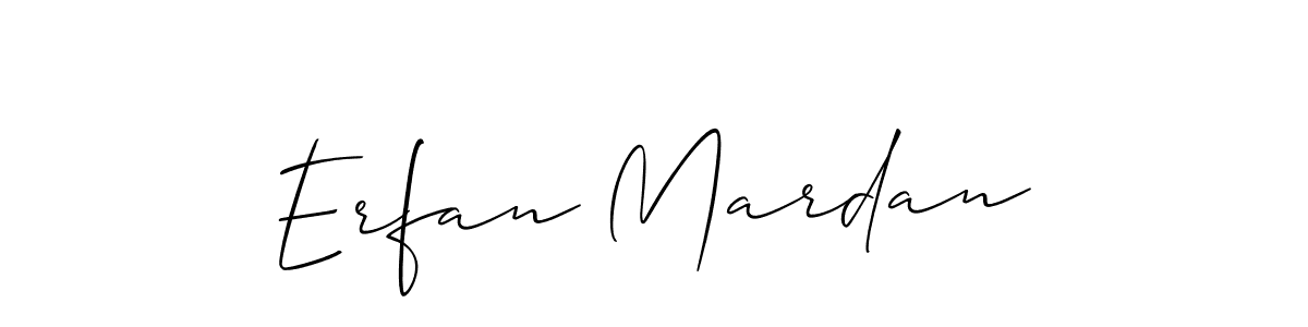 The best way (Allison_Script) to make a short signature is to pick only two or three words in your name. The name Erfan Mardan include a total of six letters. For converting this name. Erfan Mardan signature style 2 images and pictures png