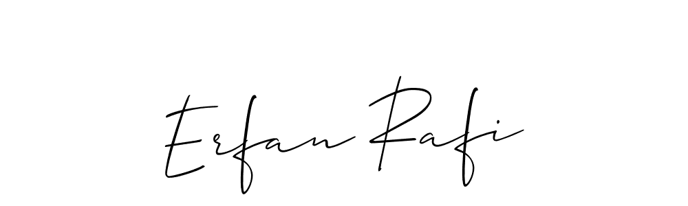 Make a short Erfan Rafi signature style. Manage your documents anywhere anytime using Allison_Script. Create and add eSignatures, submit forms, share and send files easily. Erfan Rafi signature style 2 images and pictures png