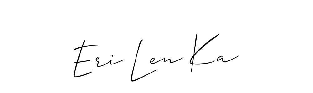 Check out images of Autograph of Eri Len Ka name. Actor Eri Len Ka Signature Style. Allison_Script is a professional sign style online. Eri Len Ka signature style 2 images and pictures png