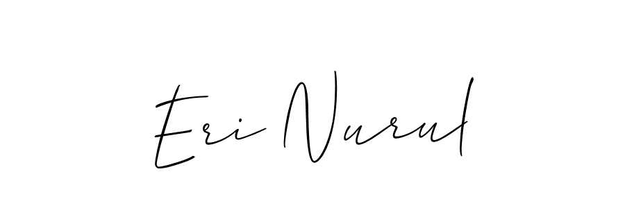 Make a beautiful signature design for name Eri Nurul. With this signature (Allison_Script) style, you can create a handwritten signature for free. Eri Nurul signature style 2 images and pictures png