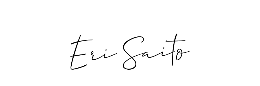 How to make Eri Saito name signature. Use Allison_Script style for creating short signs online. This is the latest handwritten sign. Eri Saito signature style 2 images and pictures png