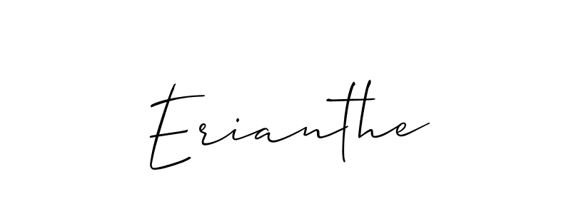 Use a signature maker to create a handwritten signature online. With this signature software, you can design (Allison_Script) your own signature for name Erianthe. Erianthe signature style 2 images and pictures png