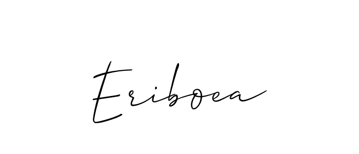The best way (Allison_Script) to make a short signature is to pick only two or three words in your name. The name Eriboea include a total of six letters. For converting this name. Eriboea signature style 2 images and pictures png