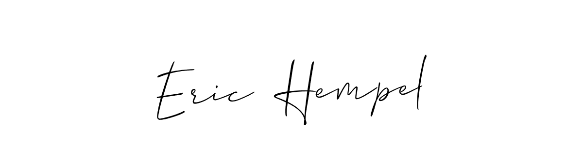 Use a signature maker to create a handwritten signature online. With this signature software, you can design (Allison_Script) your own signature for name Eric  Hempel. Eric  Hempel signature style 2 images and pictures png