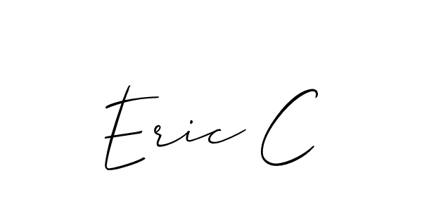 Use a signature maker to create a handwritten signature online. With this signature software, you can design (Allison_Script) your own signature for name Eric C. Eric C signature style 2 images and pictures png