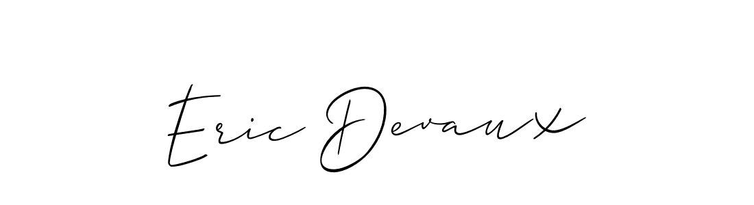 Eric Devaux stylish signature style. Best Handwritten Sign (Allison_Script) for my name. Handwritten Signature Collection Ideas for my name Eric Devaux. Eric Devaux signature style 2 images and pictures png